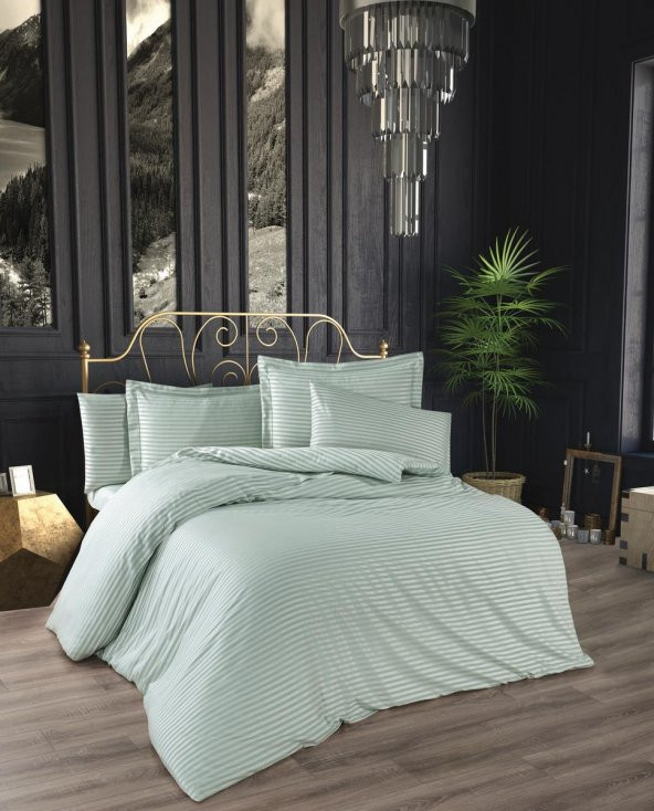 Finezza Bella Bambu Jakar Kumaş Mint ikili Oksford 60x80 cm Yastık Kılıfı - 1347 - 6