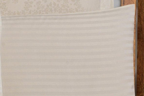 Finezza Jardin Bambu Jakar Kumaş Krem ikili Oksford 60x80 cm Yastık Kılıfı -1348 - 3