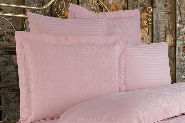 Finezza Jardin Bambu Jakar Kumaş Pudra ikili Oksford 60x80cm Yastık Kılıfı -1350