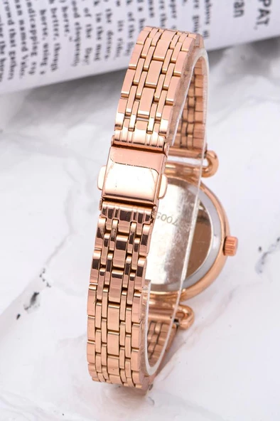 Grasse Serisi Yuvarlak Kadran Roma Rakamlı Rose Kadın Kol Saat ST-304232 - Resim 2