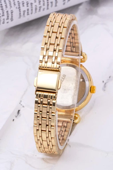 Grasse Serisi Roma Rakamlı Gold Renk Kadın Kol Saat ST-304233 - Resim 2