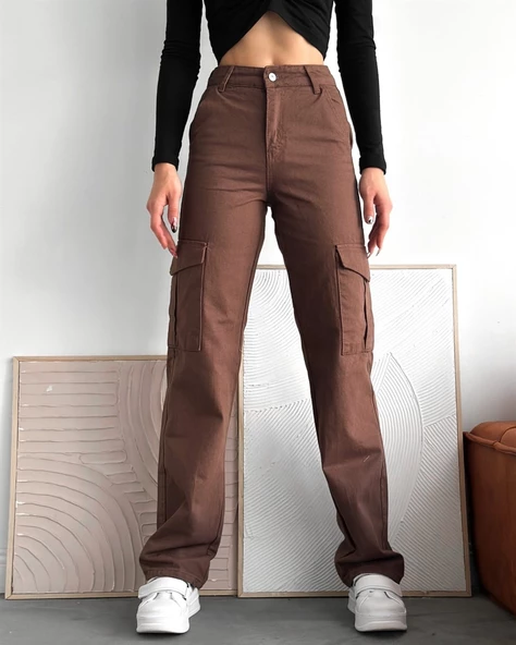 Kargo Cepli Bol Paça Kot pantolon 23394 - 1