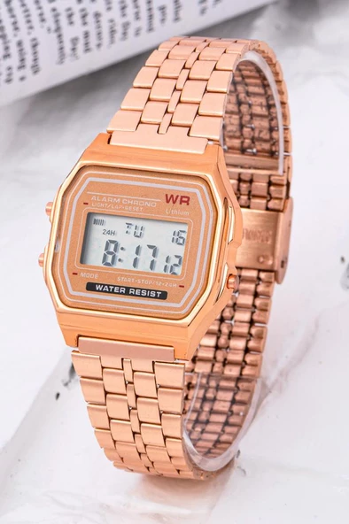 Retro Premium Serisi Rose Renkli Çelik Kordon Kadın Kol Saati ST-304235