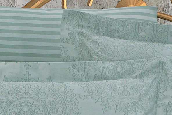 Finezza Tiara Bambu Jakar Kumaş Mint ikili Oksford 60X80cm Yastık Kılıfı - 1359 - 4