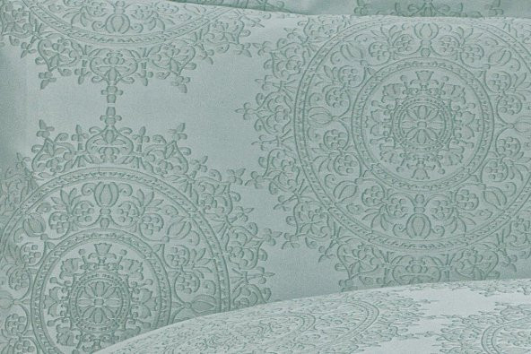 Finezza Tiara Bambu Jakar Kumaş Mint ikili Oksford 60X80cm Yastık Kılıfı - 1359 - 5