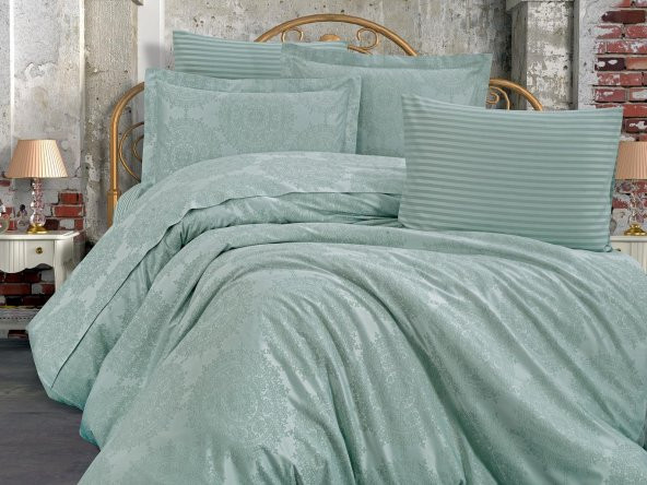 Finezza Tiara Bambu Jakar Kumaş Mint ikili Oksford 60X80cm Yastık Kılıfı - 1359 - 6