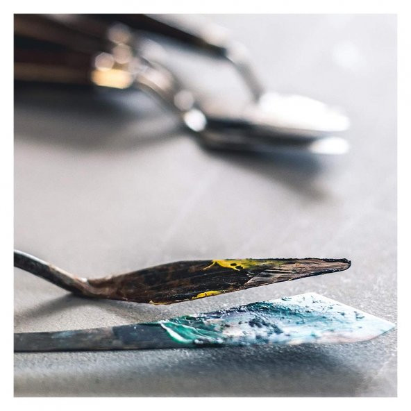 Boyama Spatülü 98 mm 1 Adet Boyama Bıçağı Spatula Palet Bıçağı Paslanmaz Çelik Boya Karıştırma Kazıyıcı Ahşap Saplı 1 Adet - 4