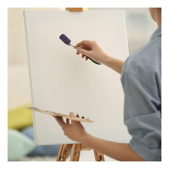 Boyama Spatülü 98 mm 1 Adet Boyama Bıçağı Spatula Palet Bıçağı Paslanmaz Çelik Boya Karıştırma Kazıyıcı Ahşap Saplı 1 Adet - 5