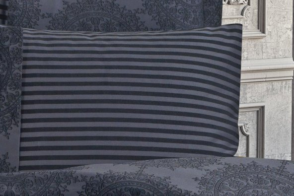 Finezza Tiara Bambu Jakar Kumaş Füme ikili Oksford 60X80cm Yastık Kılıfı - 1360 - 3