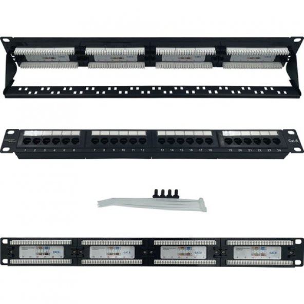 24PORT Cat6 Utp Modüler Dolu Patch Panel - 2