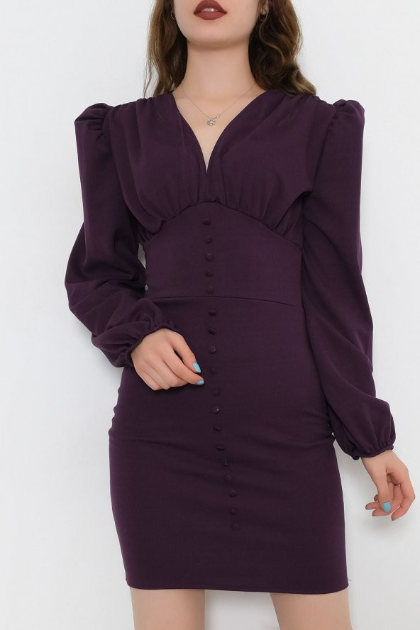 Kadın Düğme Detaylı Elbise Koyumor - 581993.1592.