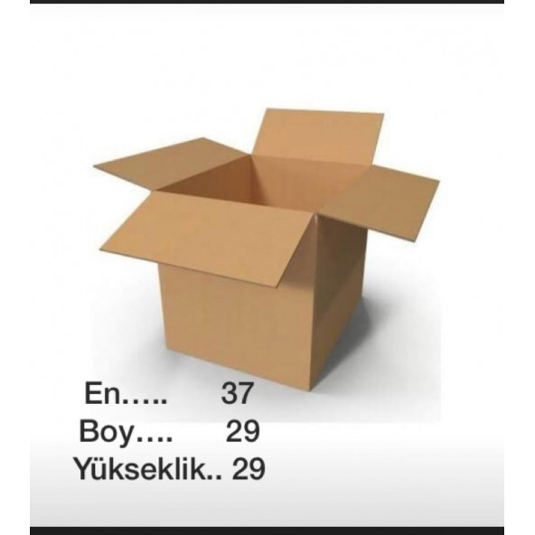 Karton Kutu 20 Adet ( Çift Dopel Beyaz Renk En : 37 Boy : 29 Yük : 29 ) - 1