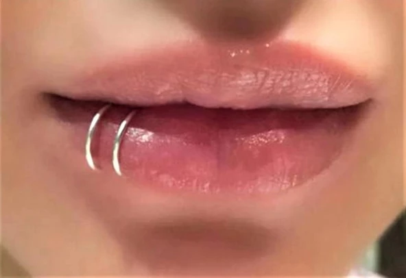 DELİKSİZ SIKIŞTIRMA FAKE DUDAK BURUN KULAK KIKIRDAK SEPTUM 316L CERRAHİ ÇELİK SİYAH KAPLAMA-00VP97 - 5