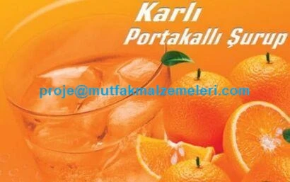 Portakal Suyu Şurubu Buzlu Şerbetliklerde Kullanım İçin
