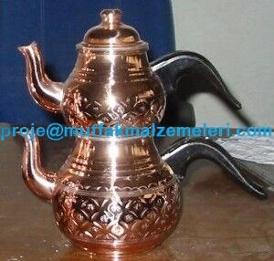 Bakır Çay Demlik Takımı