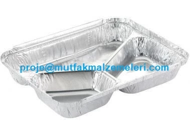 3 Bölmeli Alüminyum Tabldot Tabağı