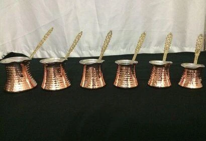 Bakır Kahve Cezvesi Takımı