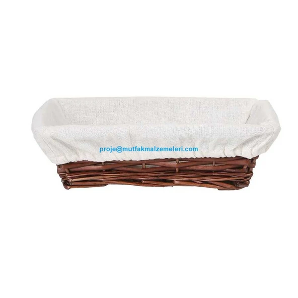 Hasır Bezli Dikdörtgen Sepet 28 Cm (ESD-28R)