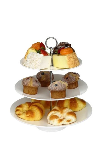 Professional Gastronomi Teşhir Tepsisi 3'lü Yuvarlak PC - (25+30+35) cm BO386