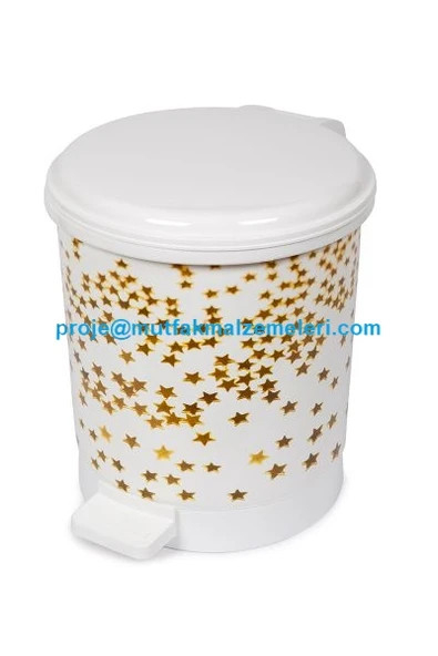 Mono Tone Pedallı Çöp Kovası Desenli No:1 - 6 Lt BO197