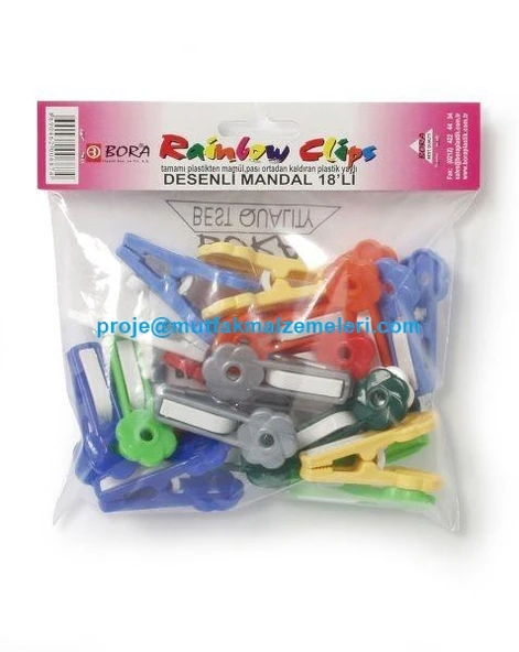 Plastik Plastik Mandal Desenli 18'li BO687
