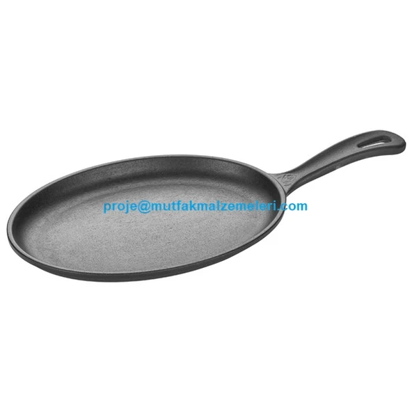 DÖKÜM DEMİR OVAL SAPLI FAJİTA 24*17CM