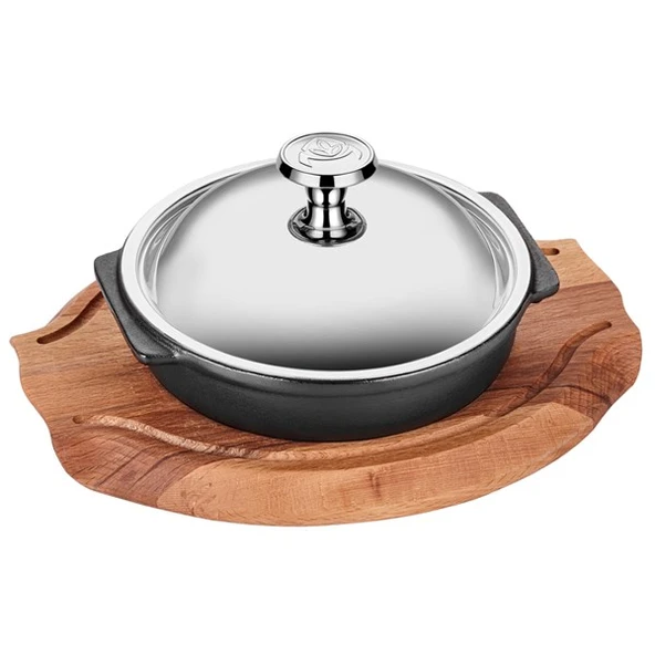 DÖKÜM DEMİR GÜVEÇ 16CM +P.KAPAK +NİHALE