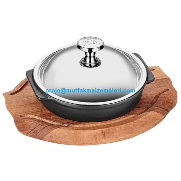 DÖKÜM DEMİR GÜVEÇ 16CM +P.KAPAK +NİHALE