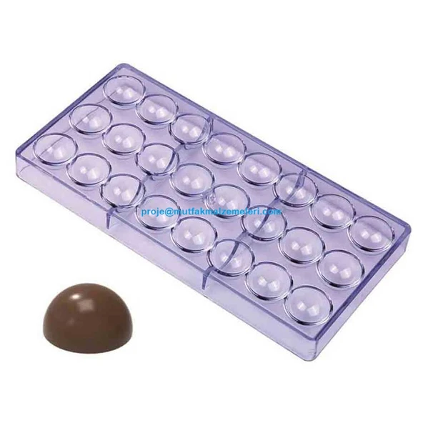 Polikarbon Çikolata Kalıbı Küre 27.5x13.5 Cm (KEP-16)
