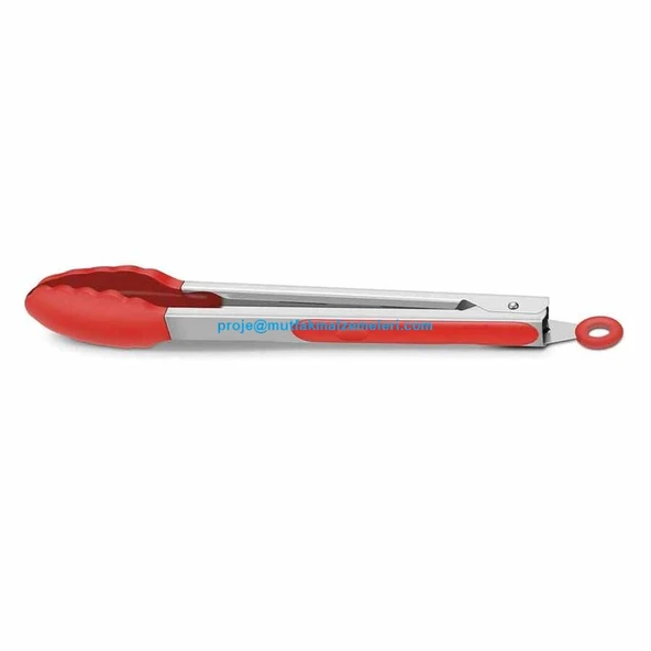 Barbekü Maşası Silikon 25 Cm Kırmızı (BMK-25)