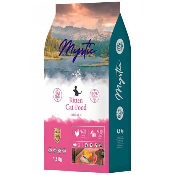 Mystic Kitten Az Tahıllı Tavuklu Yavru Kedi Maması 1.5 Kg