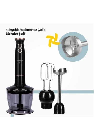 Bestblend 1500 Watt 4 Bıçaklı Paslanmaz 3 In 1 Blender Seti Gm7271 - 3