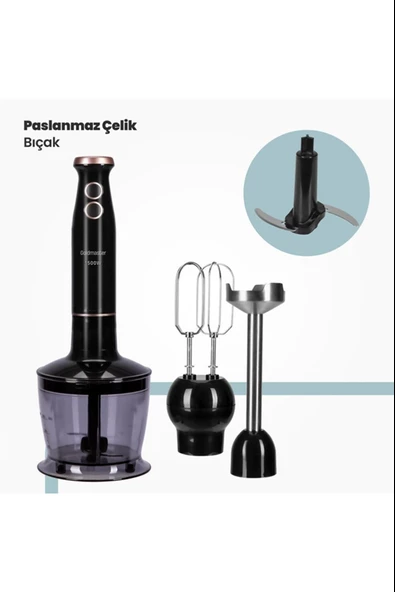 Bestblend 1500 Watt 4 Bıçaklı Paslanmaz 3 In 1 Blender Seti Gm7271 - 10