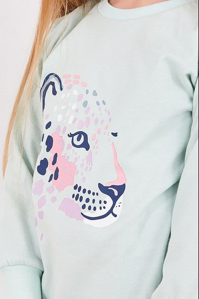 Roly Poly 2960 Leopard Kız Çocuk Uzun Kol Pijama Takım - 5