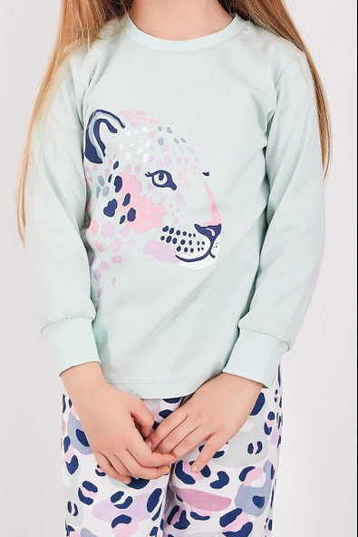 Roly Poly 2960 Leopard Kız Çocuk Uzun Kol Pijama Takım - 4