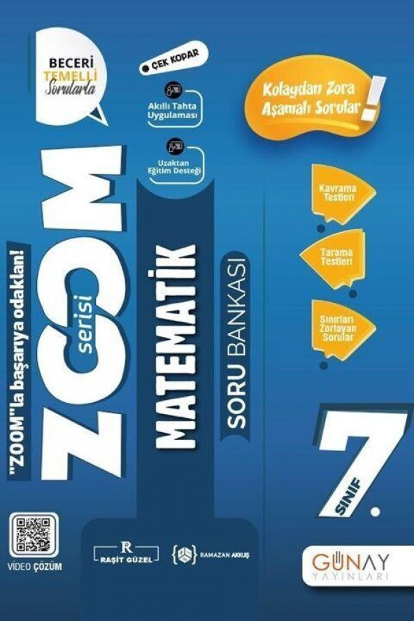 7. Sınıf Matematik Zoom Soru Bankası Günay Yayınları