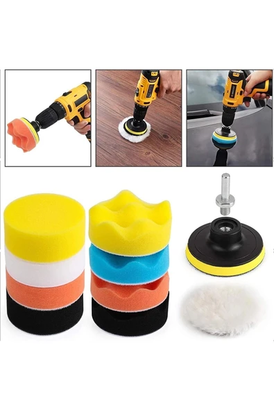 Anadolu Strong Pasta Cila Polisaj Süngeri Pedi Seti 115 Mm Otomotiv Parlatıcı (11 PARÇA) - 3