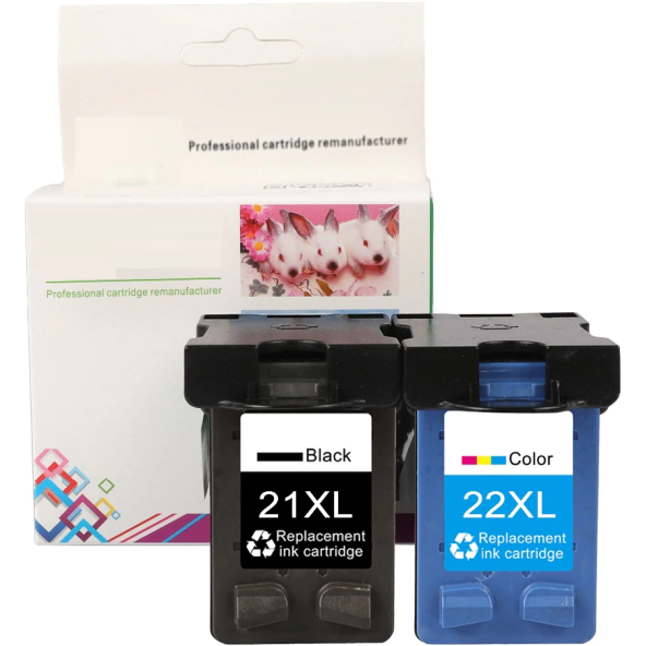 HP 21XL-C9351CE+HP 22XL C9352CE Siyah+ Renkli Kartuşu-(1Takım) - 1