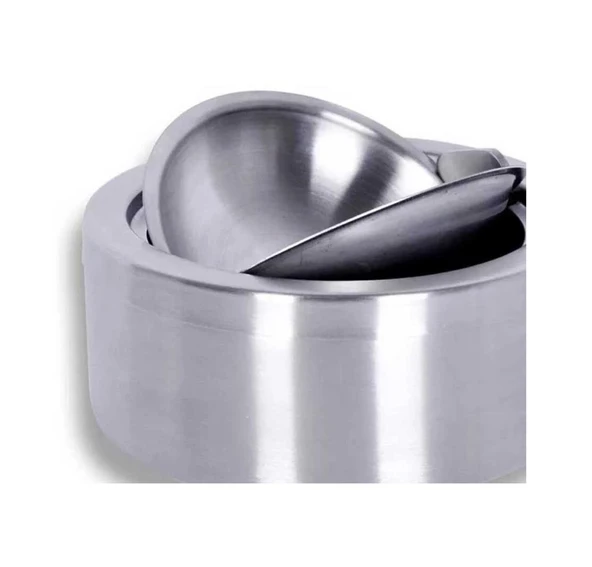 Omnisoft EPX BK-12 Basmalı Paslanmaz Çelik Hazneli Kül Tablası 12 cm - 2