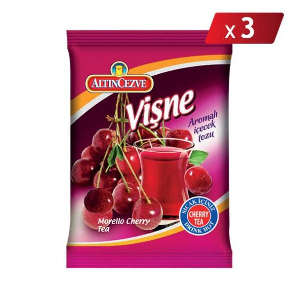 Altıncezve Vişne Aromalı İçecek Tozu 250 Gr - 3LÜ PAKET