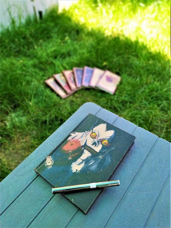 KRAFT SERT KAPAK ÇİZGİSİZ (13X21 CM )DEATH NOTE RYUK ANİME DEFTER-DEFTER23 - 2