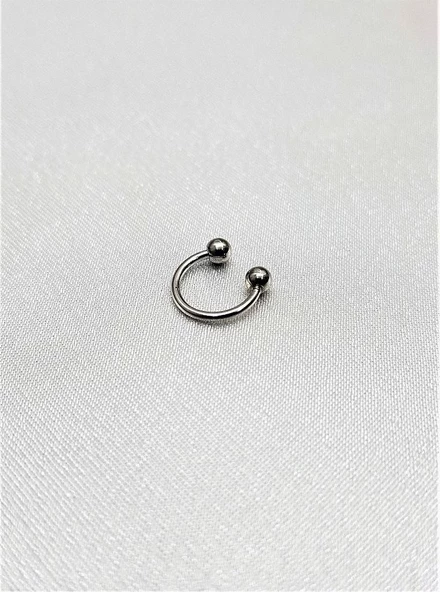 316L CERRAHİ ÇELİK PİERCİNG 10 MM SMİLEY, TRAGUS, DUDAK, KIKIRDAK, TRAGUS, KAŞ, KULAK PİERCİNG-00VP58 - 5