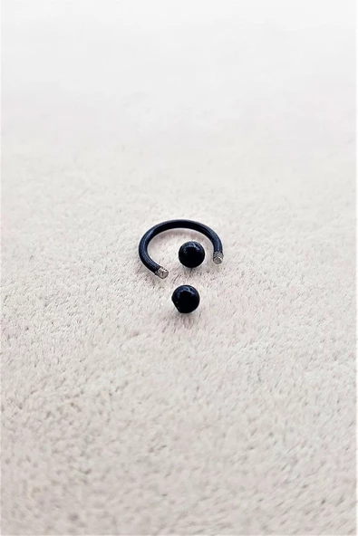 316L CERRAHİ ÇELİK PİERCİNG 10 MM SMİLEY, TRAGUS, DUDAK, KIKIRDAK, TRAGUS, KAŞ, KULAK PİERCİNG-00VP58 - 2