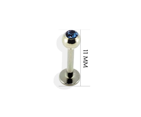 316L CERRAHİ ÇELİK BEYAZ TAŞ DUDAK,TRAGUS,KIKIRDAK,KULAK PİERCİNG-00VP18 - 11