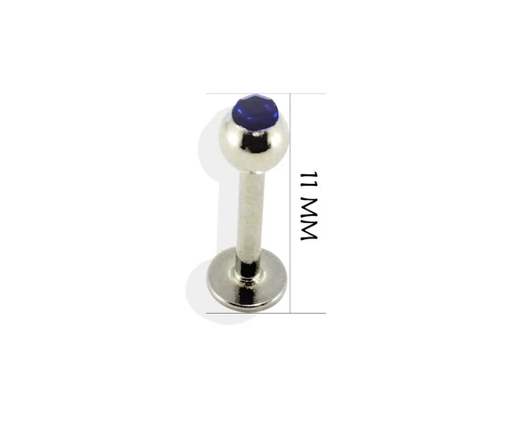 316L CERRAHİ ÇELİK BEYAZ TAŞ DUDAK,TRAGUS,KIKIRDAK,KULAK PİERCİNG-00VP18 - 4