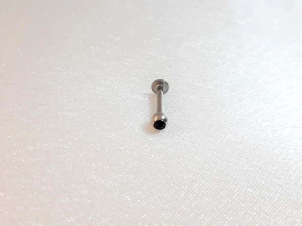 316L CERRAHİ ÇELİK BEYAZ TAŞ DUDAK,TRAGUS,KIKIRDAK,KULAK PİERCİNG-00VP18 - 12