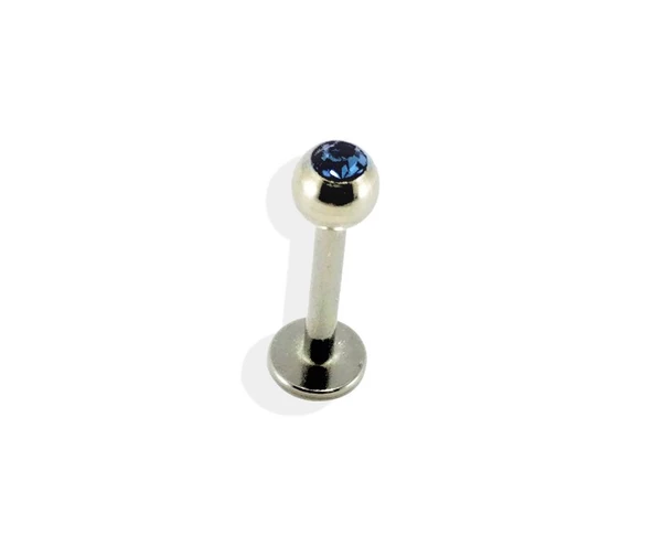 316L CERRAHİ ÇELİK BEYAZ TAŞ DUDAK,TRAGUS,KIKIRDAK,KULAK PİERCİNG-00VP18 - 9