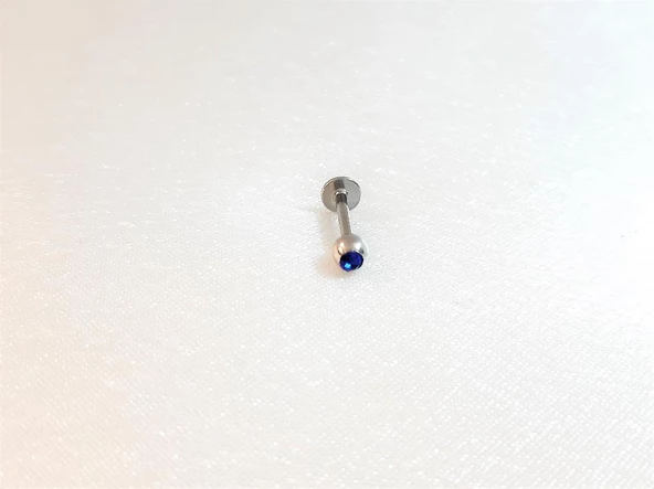 316L CERRAHİ ÇELİK BEYAZ TAŞ DUDAK,TRAGUS,KIKIRDAK,KULAK PİERCİNG-00VP18 - 3