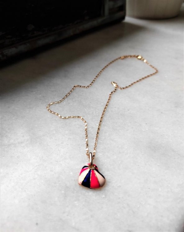 GOLD KAPLAMA 3 RENK KALP FİGÜR ZİNCİR KOLYE-0KOL88 - Resim 6