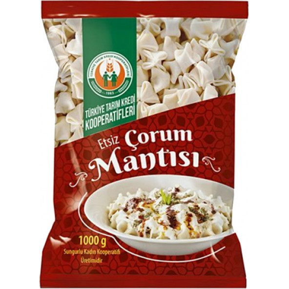 Tarım Kredi Birlik Etsiz Çorum Mantısı 1 KG
